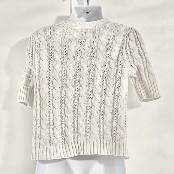 Girl’s Old Navy Jeweled Button Cable Knit Cardigan Size XS 4/5 - Picture 6 of 10